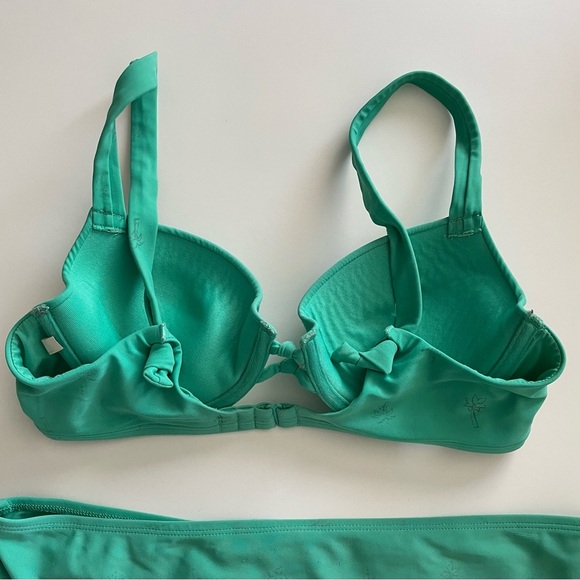 Aerie Palm Tree Bikini Swim Bathing Suit Beach Swimming Green Size Small Medium - Picture 3 of 7